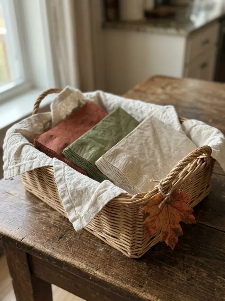 Autumn Napkin Display Basket