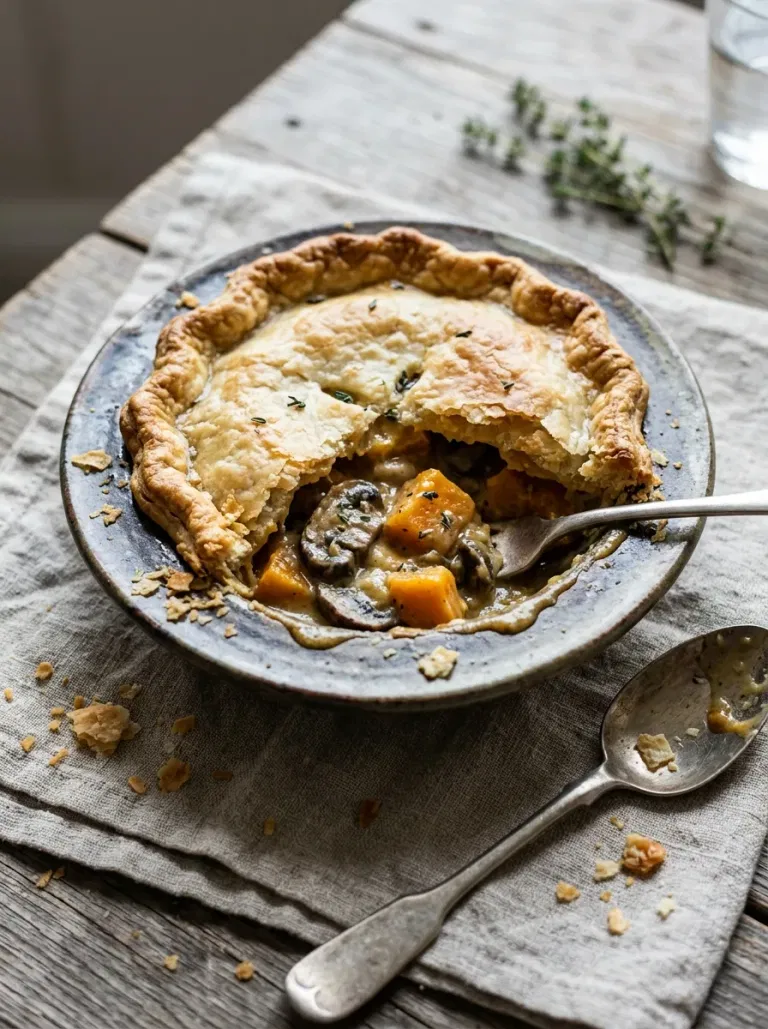 Pumpkin and Mushroom Pot Pie