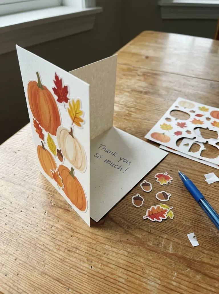 Sticker Harvest Thank-You Card