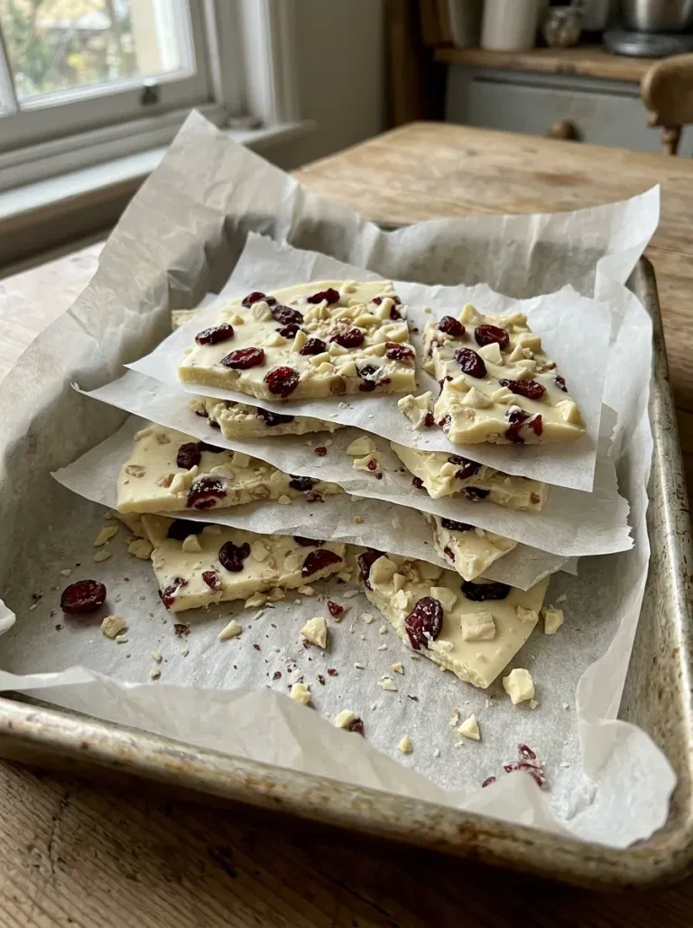 Cranberry White Chocolate Bark Pieces