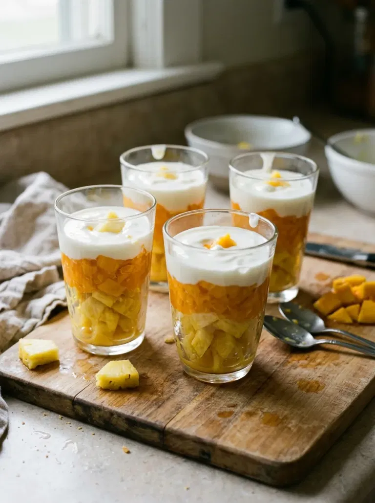 Candy Corn Fruit Parfaits
