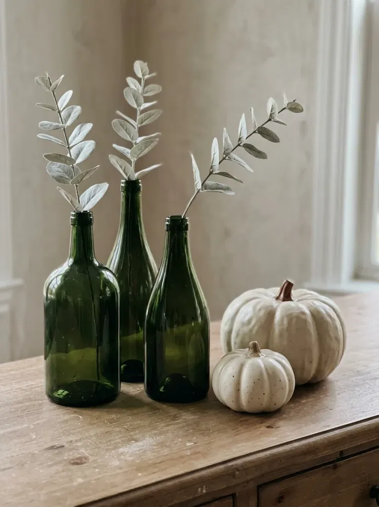 Dark Green Bottle Trio
