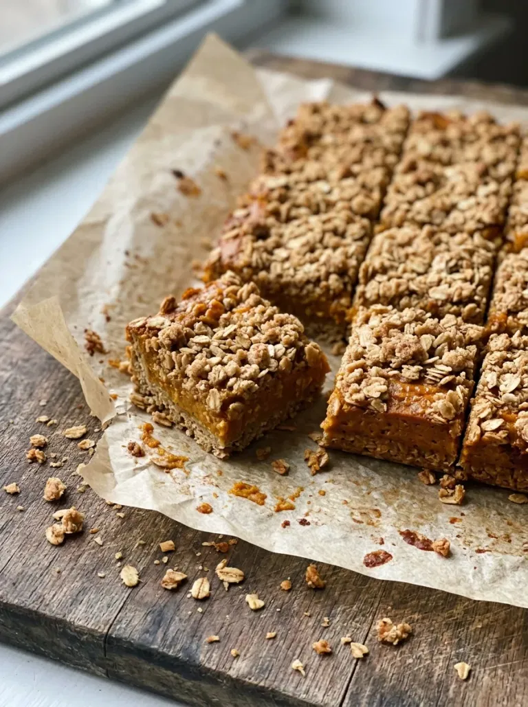 Pumpkin Oat Crumble Bars