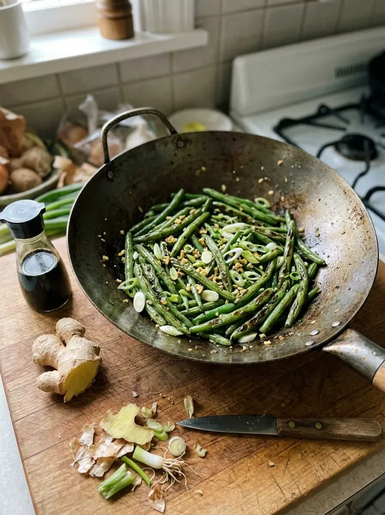 Ginger Scallion Green Beans
