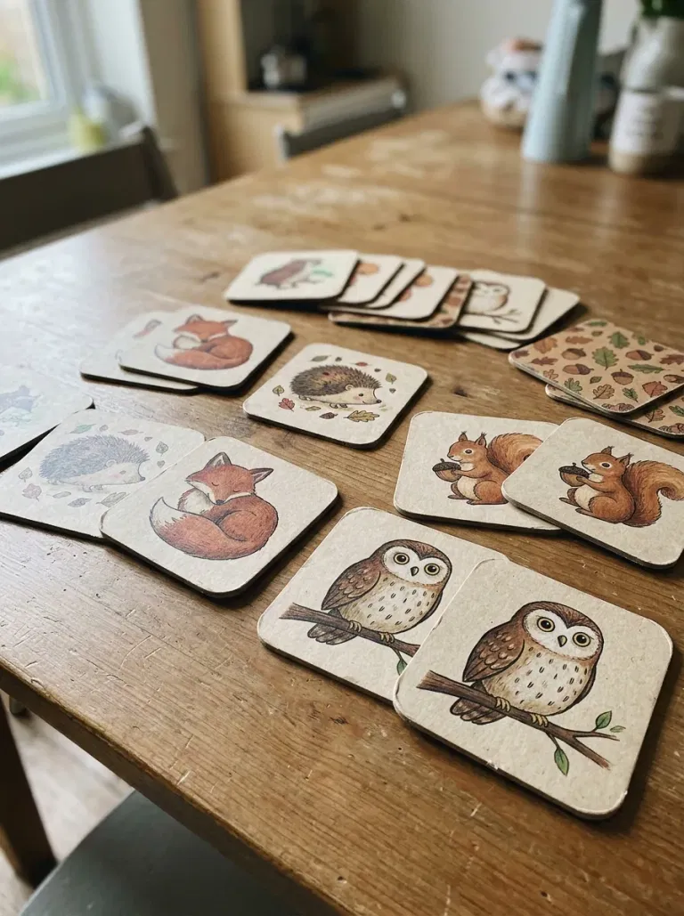 Autumn Animal Matching Cards
