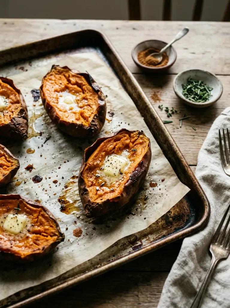 Baked Sweet Potato Halves