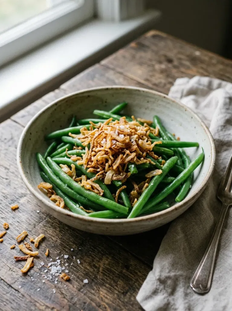 Crispy Shallot Green Beans