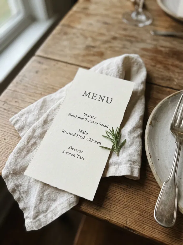 Use a Mini Menu at Each Place
