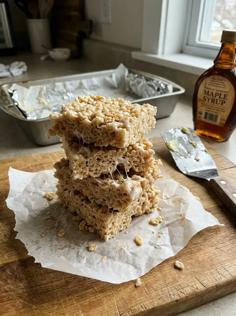 Maple Crispy Rice Squares