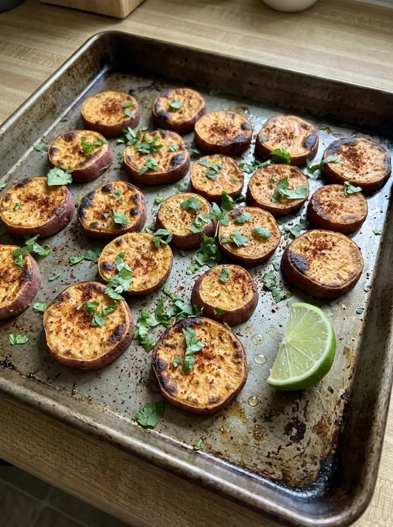 Chili Lime Sweet Potato Rounds