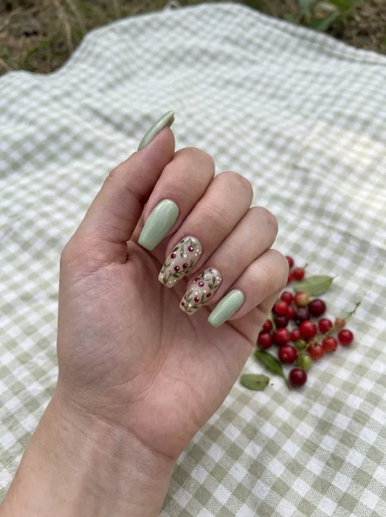 Little Berry Picnic nail design