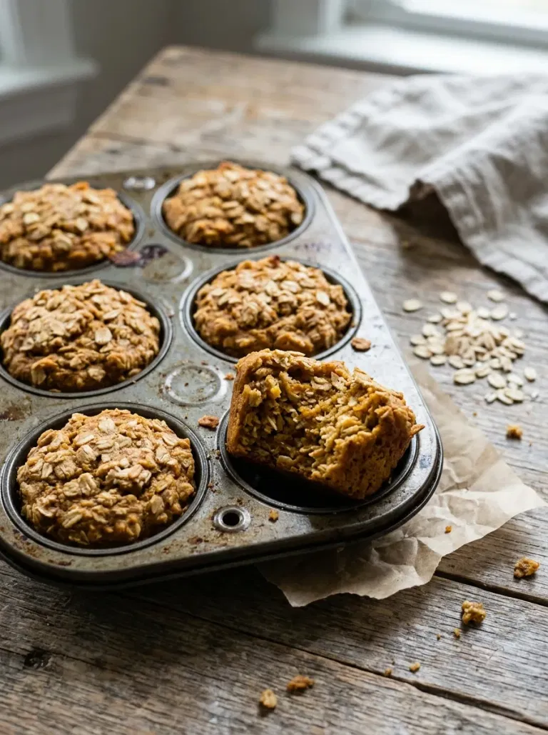 Baked Pumpkin Oatmeal Cups