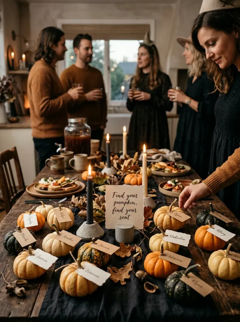 Pumpkin Place-Card Table