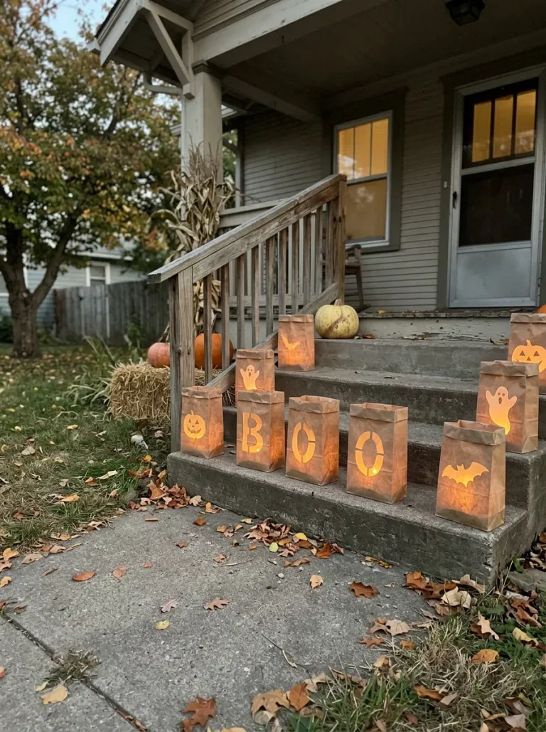Paper-Bag Porch Luminarias