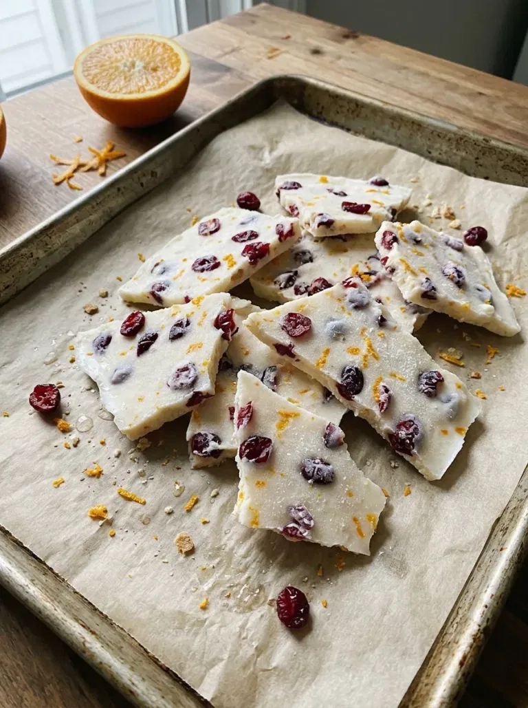 Cranberry Orange Yogurt Bark