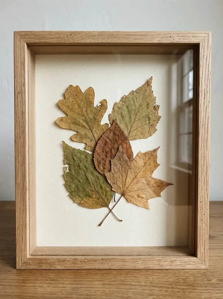 Shadow Box with Layered Leaves