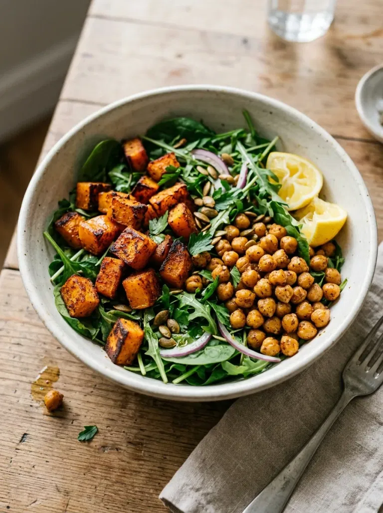 Roasted Pumpkin Chickpea Salad
