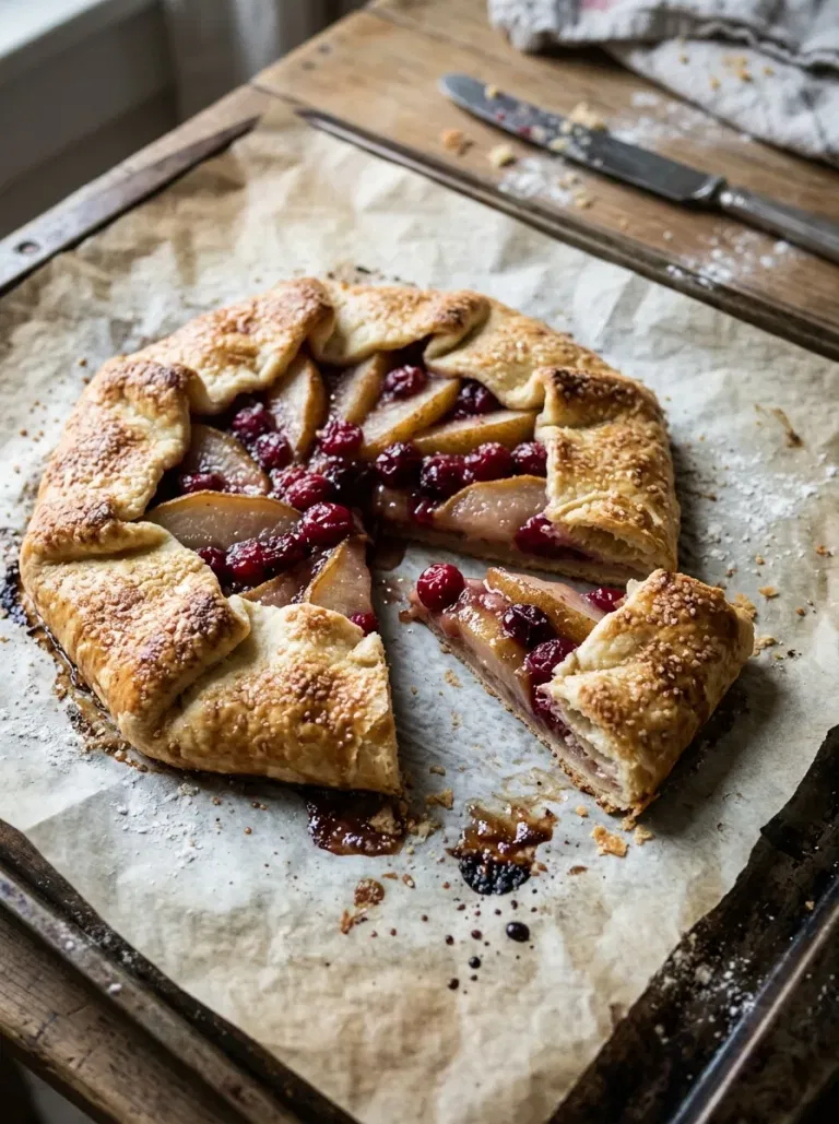 Pear Cranberry Rustic Galette