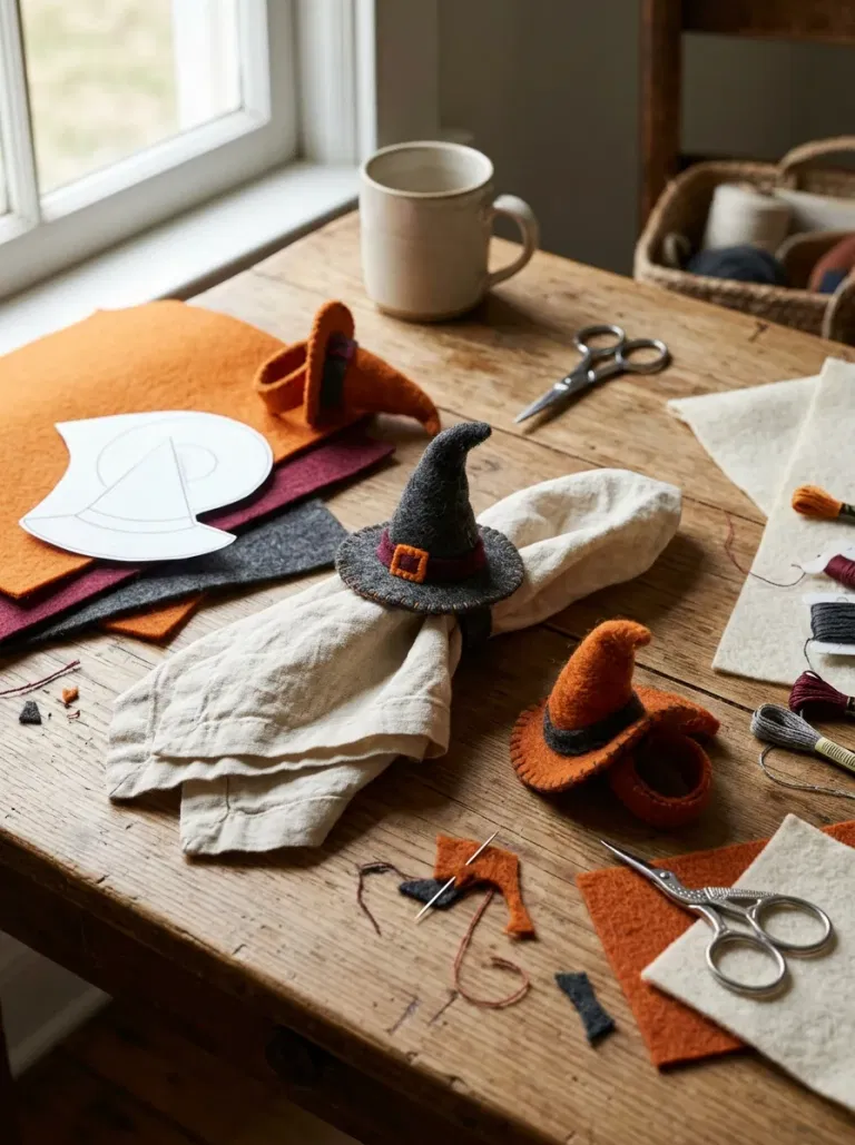 Felt Witch Hat Napkin Rings