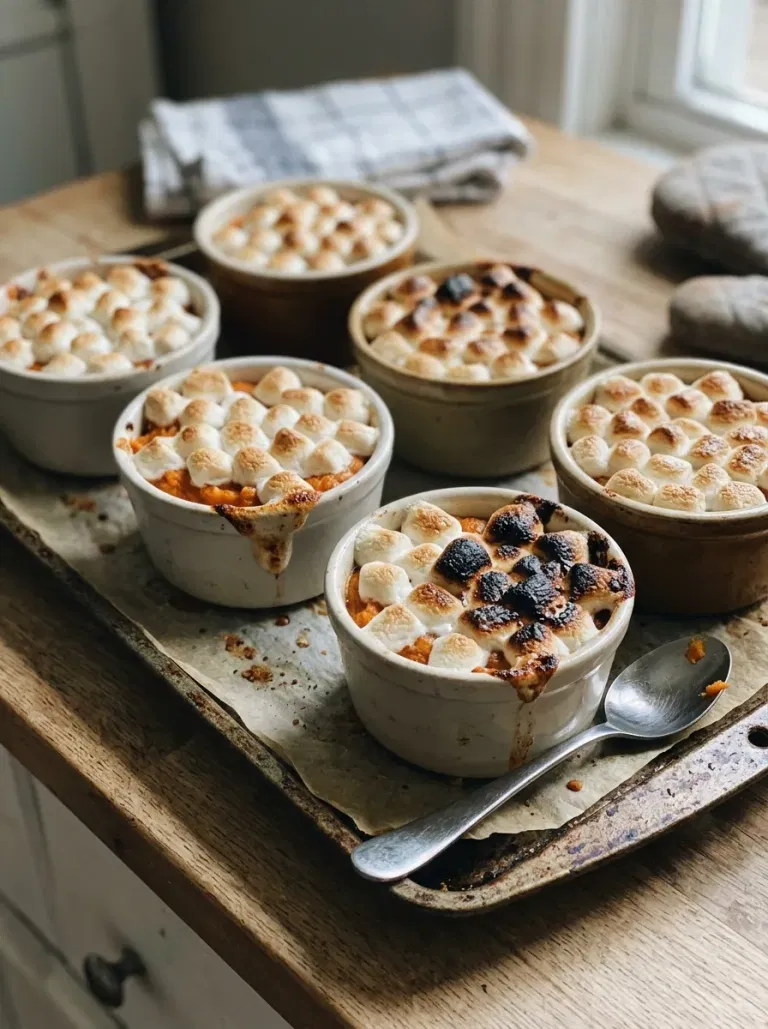 Marshmallow-Topped Sweet Potato Dessert Cups