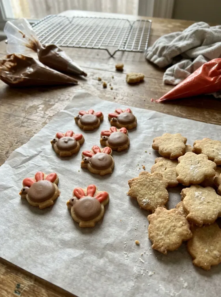 Mini Turkey Feather Cookies