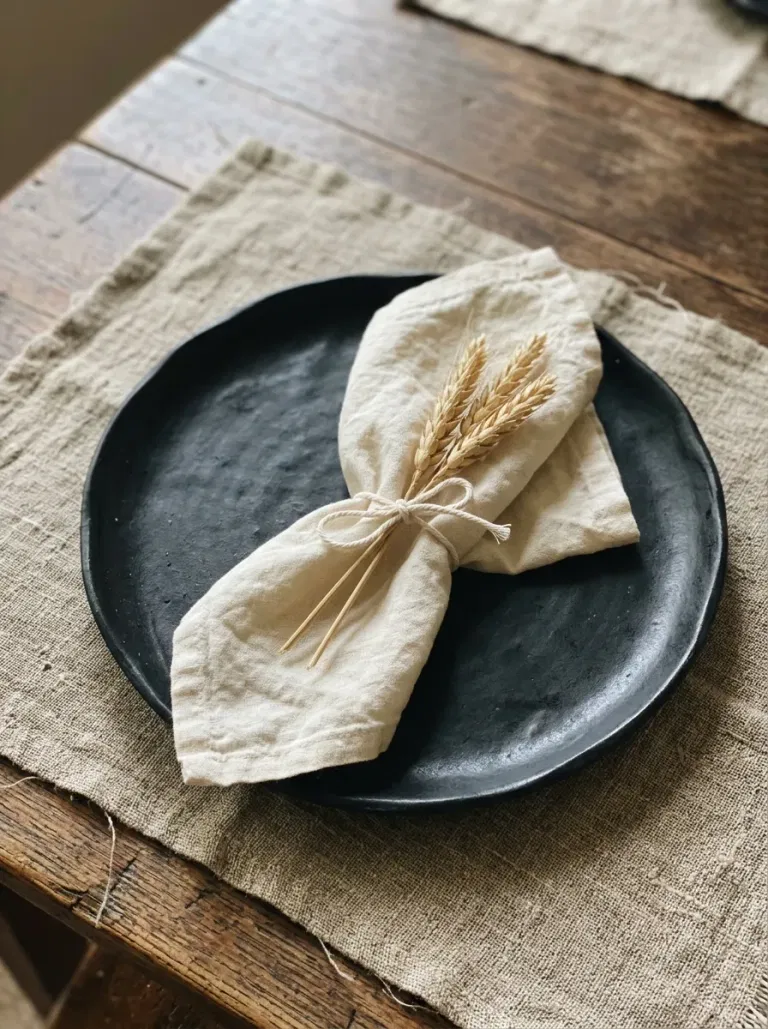 Black Stoneware and Wheat Bundle