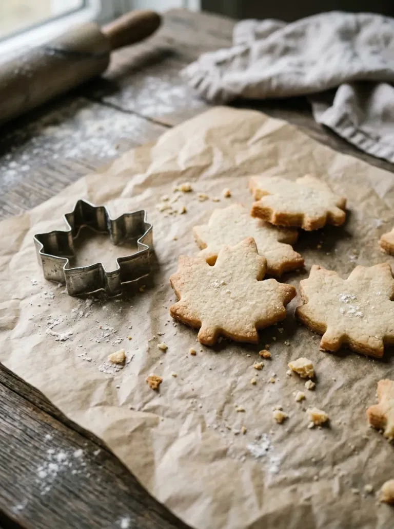 Leaf-Shaped Shortbread Cookies