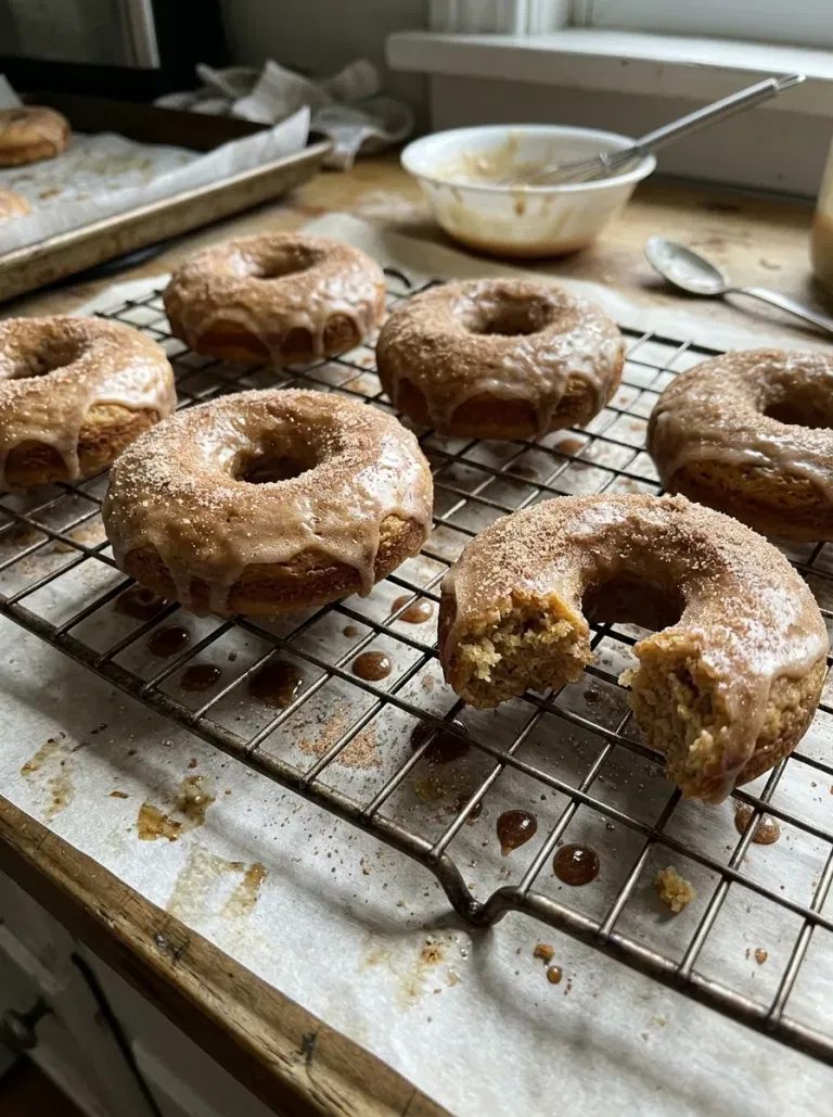 Maple Glazed Baked Doughnuts