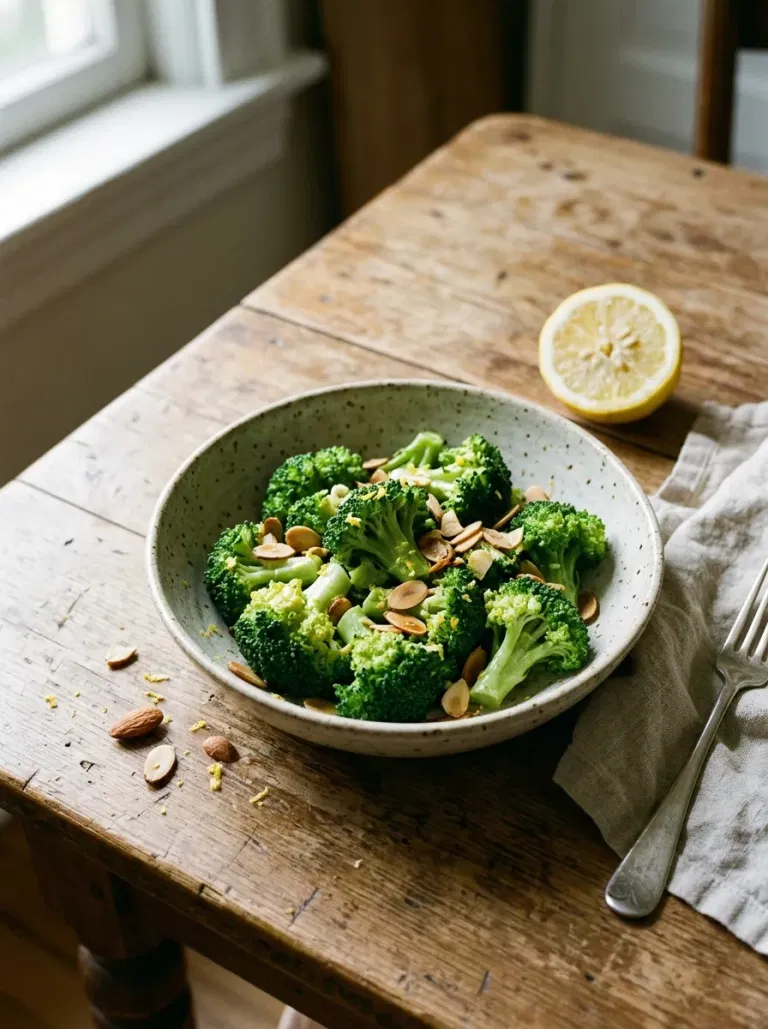 Lemony Broccoli with Toasted Almonds
