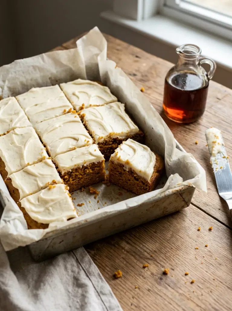 Maple Cream Cheese Pumpkin Bars