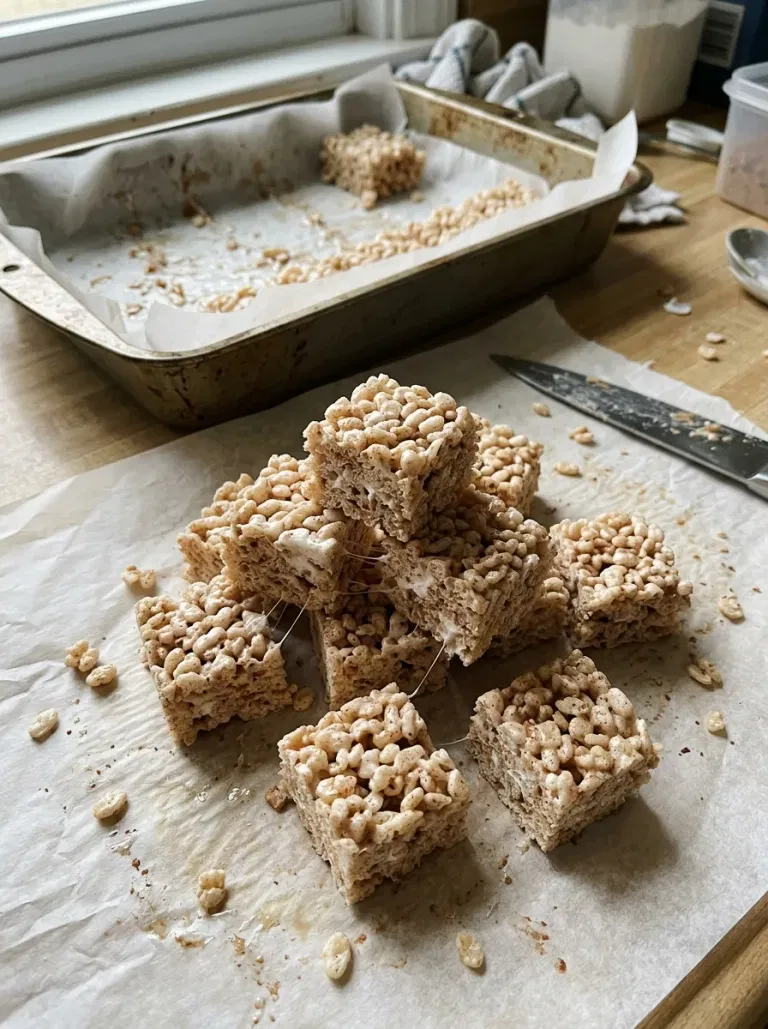 Cinnamon Crispy Rice Squares