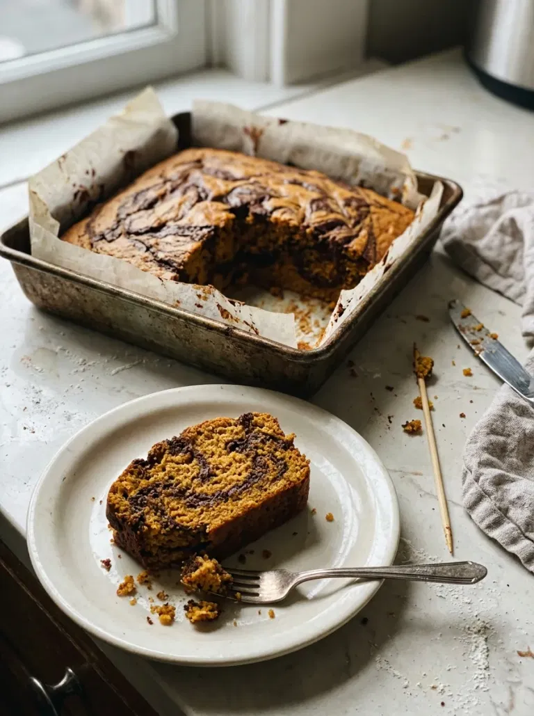 Pumpkin Chocolate Marble Cake