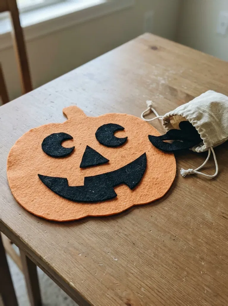 Reusable Felt Pumpkin Faces