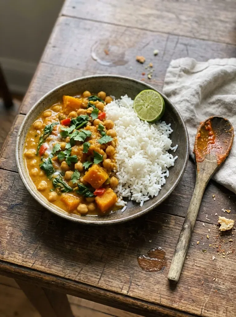 Pumpkin Coconut Chickpea Curry