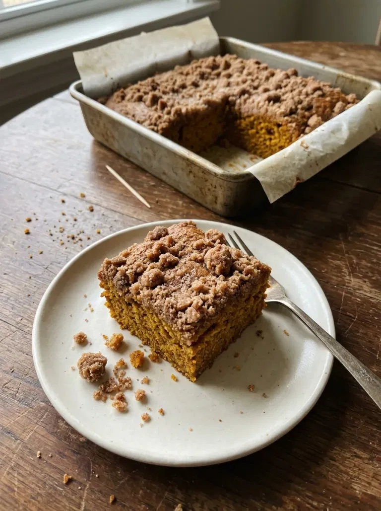 Pumpkin Streusel Coffee Cake