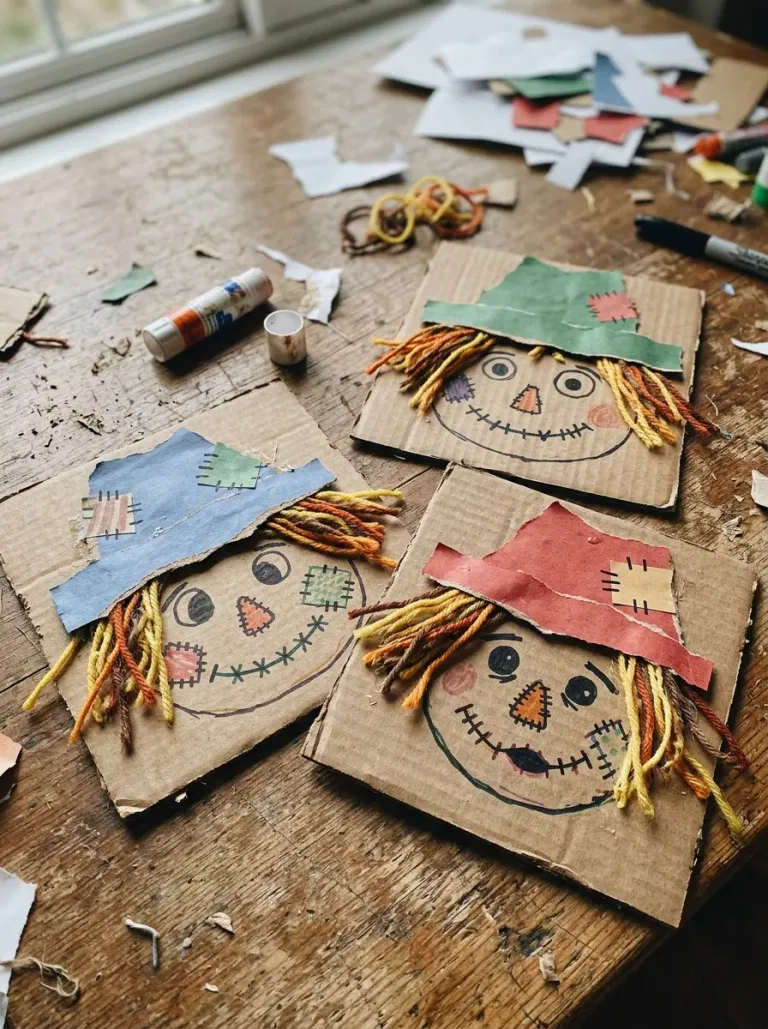 Cardboard Scarecrow Portraits