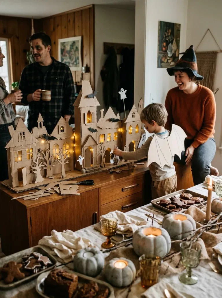 Cardboard Haunted Skyline