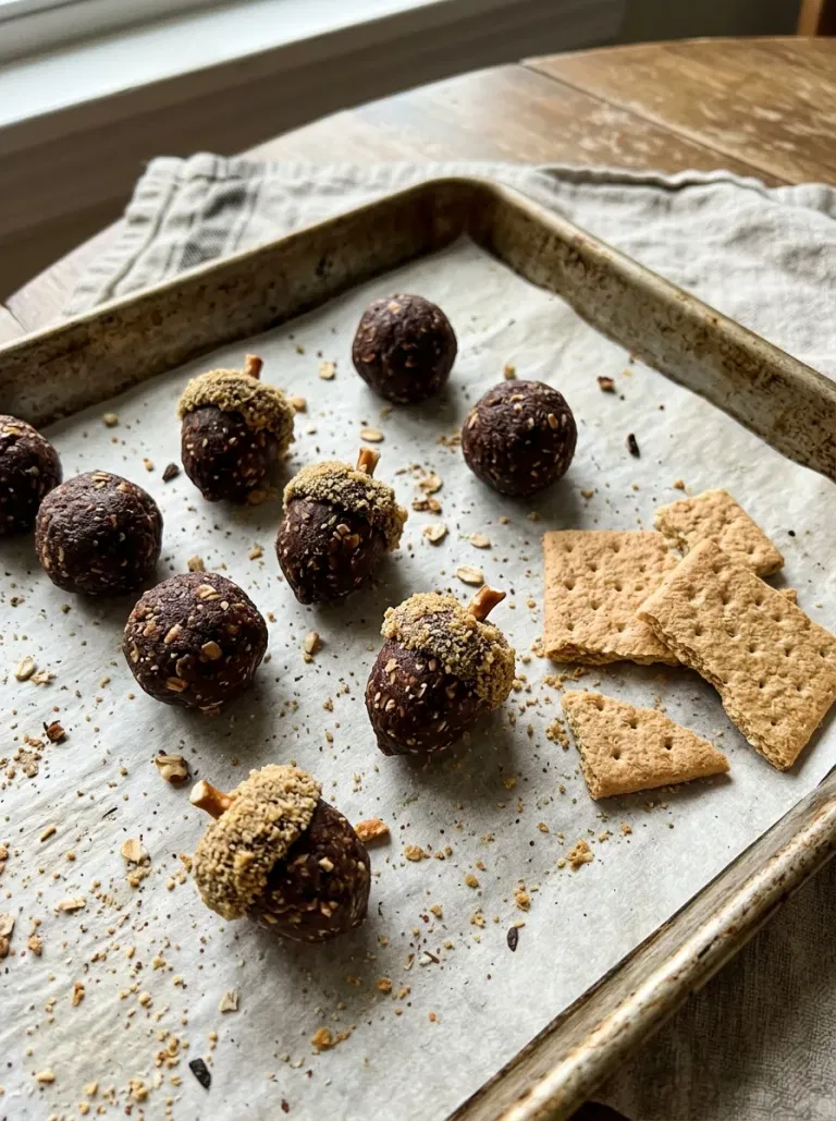 Chocolate Acorn Graham Bites