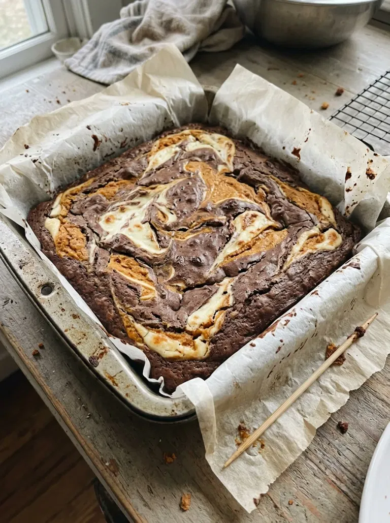 Cream Cheese Pumpkin Swirl Brownies