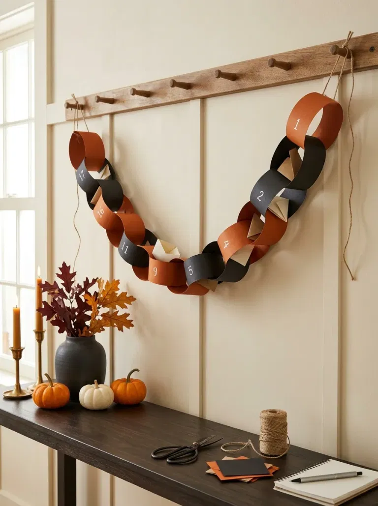 Black Paper Chain with Hidden Notes