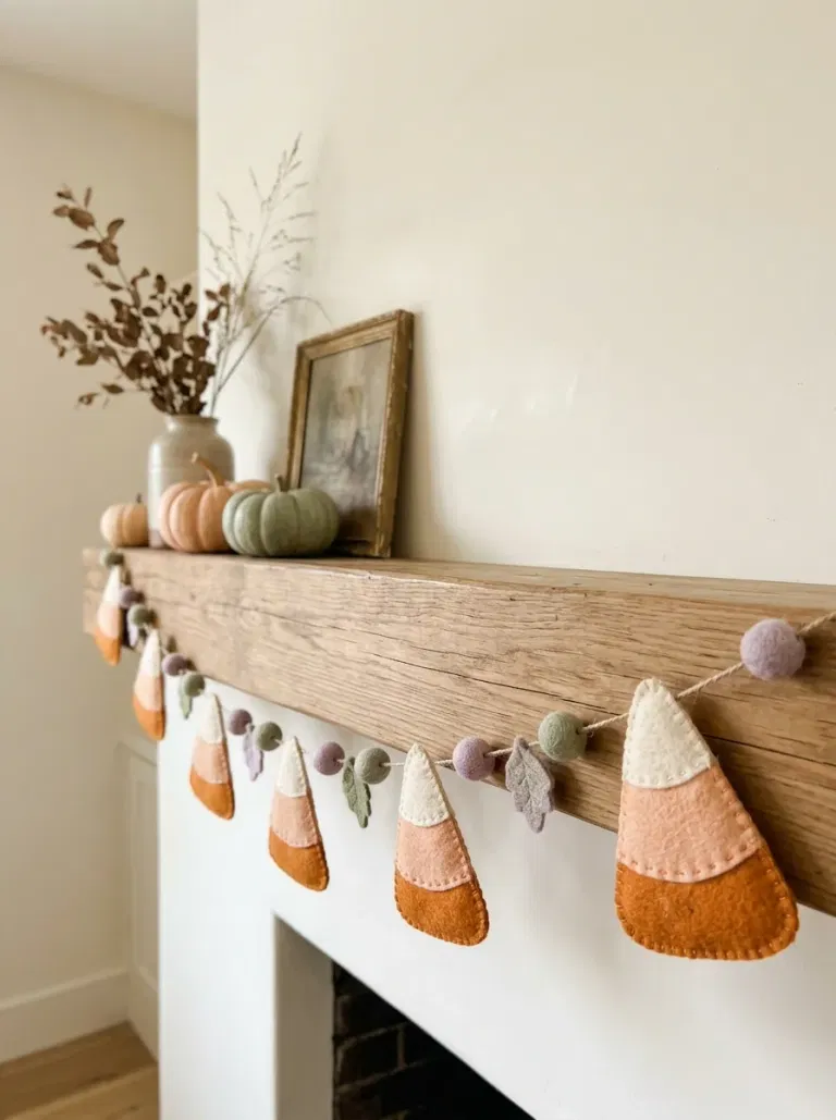 Candy Corn Felt Garland