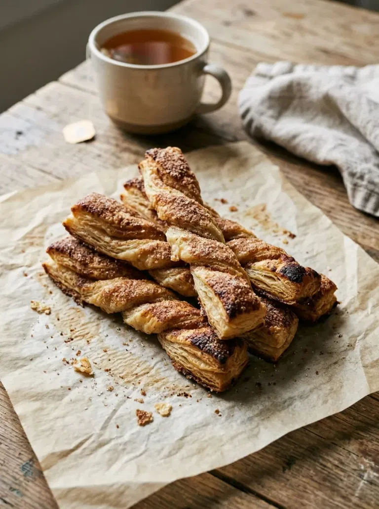 Cinnamon Sugar Puff Pastry Twists