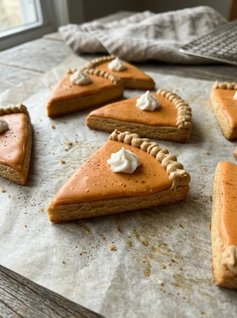 Pumpkin Pie Slice Cookies