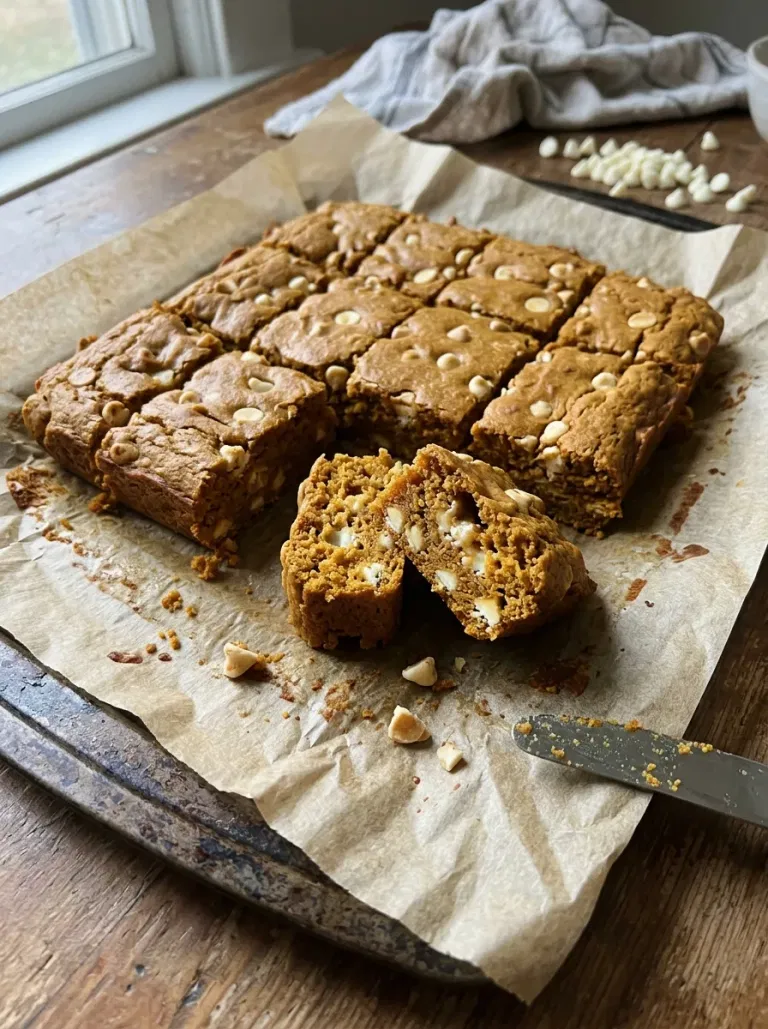 White Chocolate Pumpkin Bars