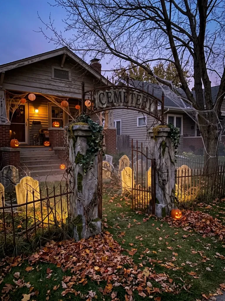 Abandoned Cemetery Entrance