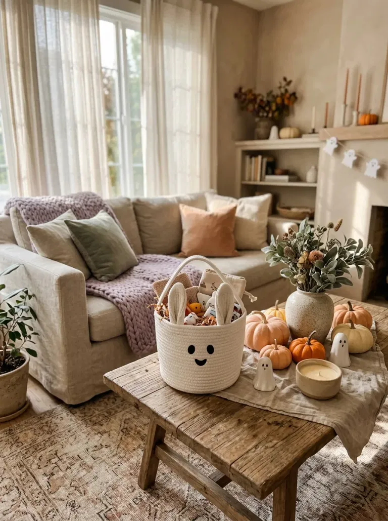 Bunny Ghost Halloween Basket