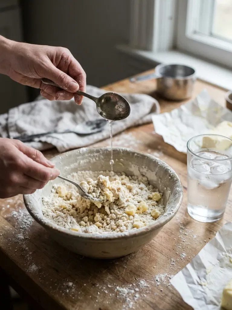 Add Ice Water One Spoon at a Time