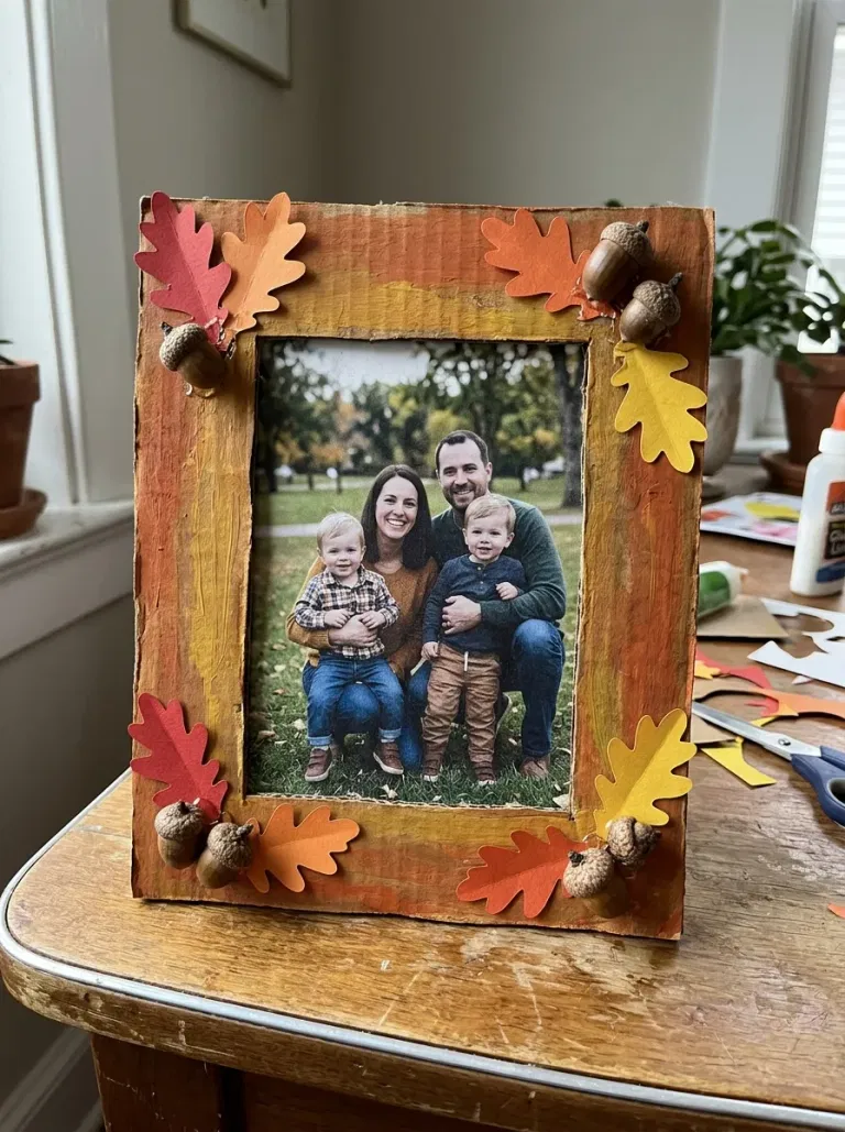 Painted Acorn Picture Frames