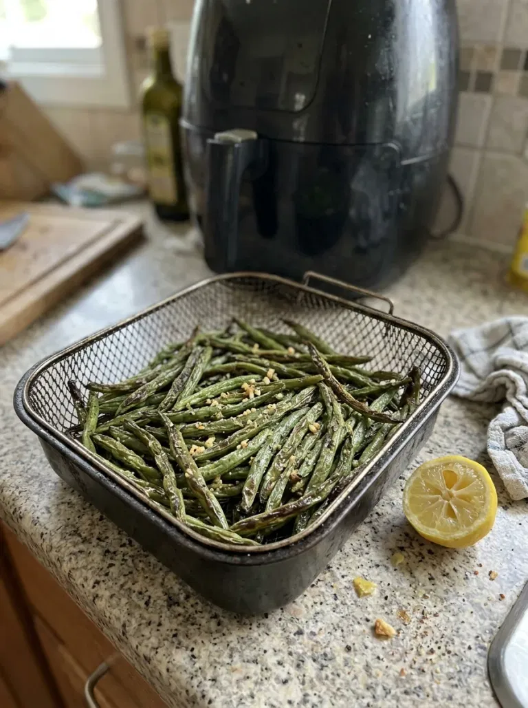 Air Fryer Garlic Green Beans