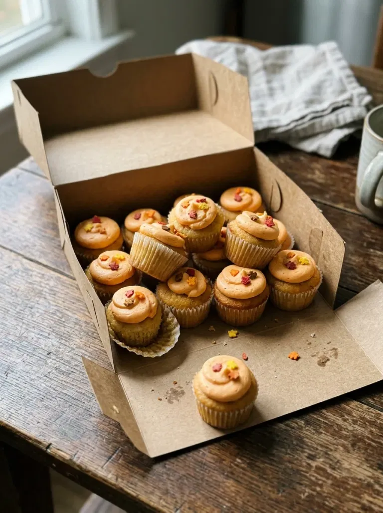Fall-Themed Vanilla Cupcake Bites